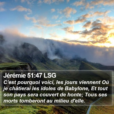 Jérémie 51:47 LSG Bible Verse Image
