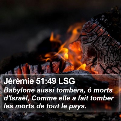 Jérémie 51:49 LSG Bible Verse Image