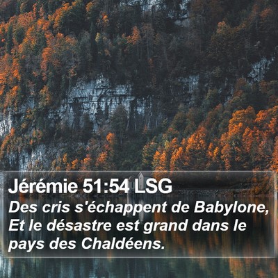 Jérémie 51:54 LSG Bible Verse Image