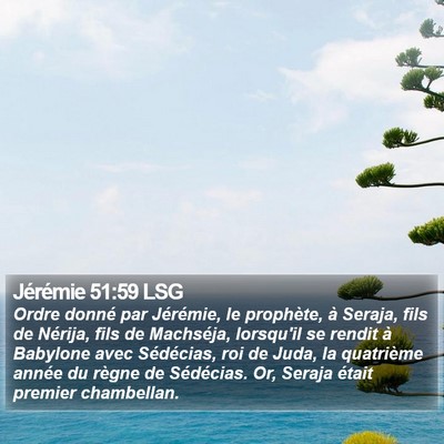Jérémie 51:59 LSG Bible Verse Image