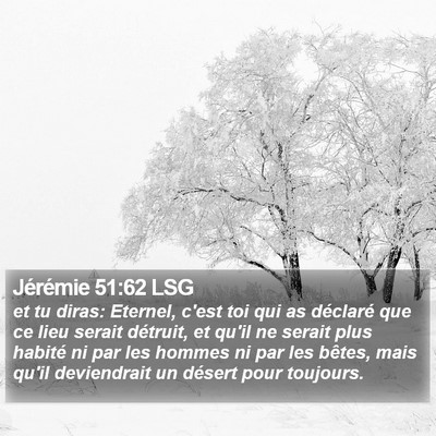Jérémie 51:62 LSG Bible Verse Image