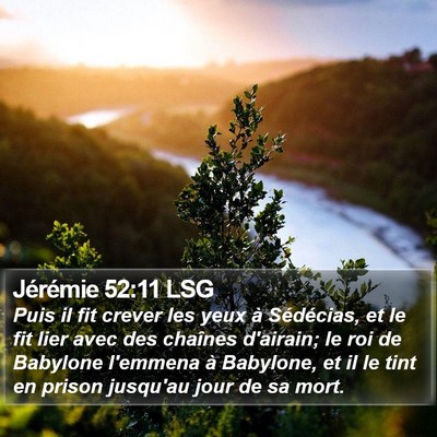 Jérémie 52:11 LSG Bible Verse Image