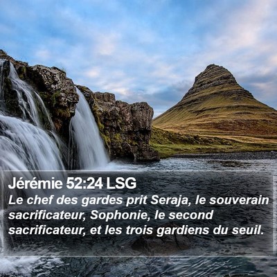 Jérémie 52:24 LSG Bible Verse Image