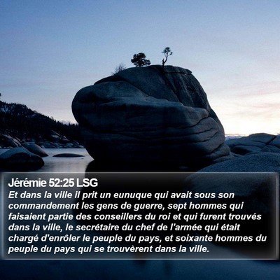 Jérémie 52:25 LSG Bible Verse Image