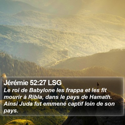 Jérémie 52:27 LSG Bible Verse Image
