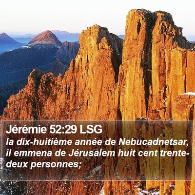 Jérémie 52:29 LSG Bible Verse Image