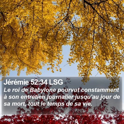 Jérémie 52:34 LSG Bible Verse Image