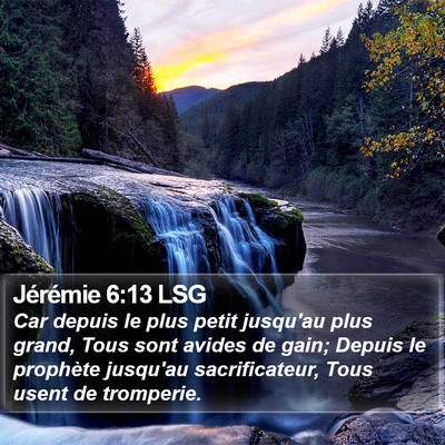 Jérémie 6:13 LSG Bible Verse Image