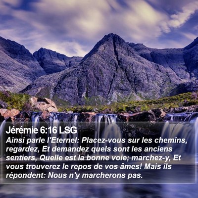 Jérémie 6:16 LSG Bible Verse Image
