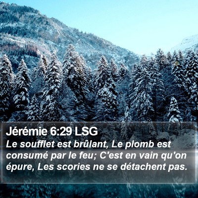 Jérémie 6:29 LSG Bible Verse Image