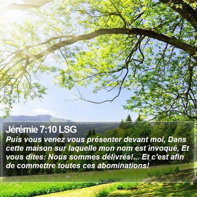 Jérémie 7:10 LSG Bible Verse Image