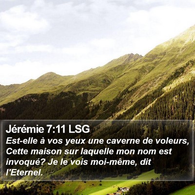 Jérémie 7:11 LSG Bible Verse Image