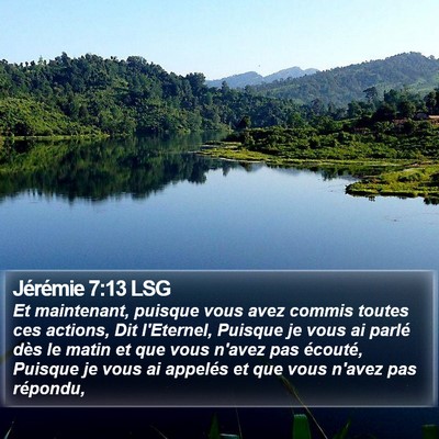 Jérémie 7:13 LSG Bible Verse Image