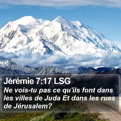 Jérémie 7:17 LSG Bible Verse Image
