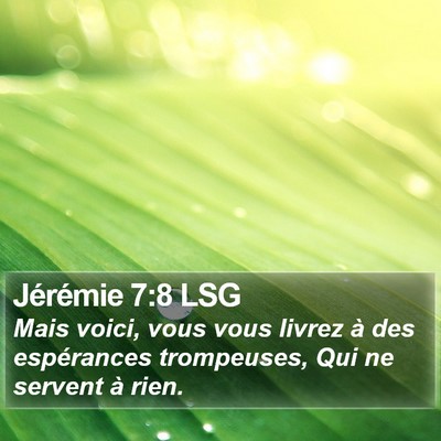 Jérémie 7:8 LSG Bible Verse Image