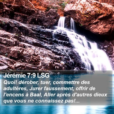 Jérémie 7:9 LSG Bible Verse Image