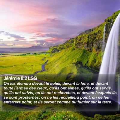 Jérémie 8:2 LSG Bible Verse Image