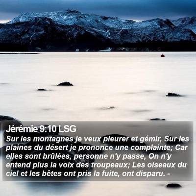 Jérémie 9:10 LSG Bible Verse Image