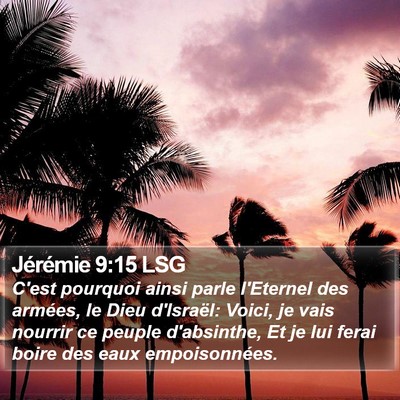 Jérémie 9:15 LSG Bible Verse Image
