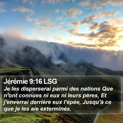 Jérémie 9:16 LSG Bible Verse Image