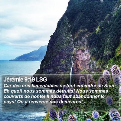 Jérémie 9:19 LSG Bible Verse Image