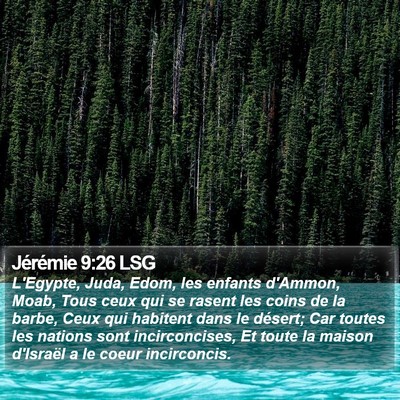 Jérémie 9:26 LSG Bible Verse Image