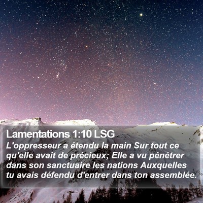 Lamentations 1:10 LSG Bible Verse Image