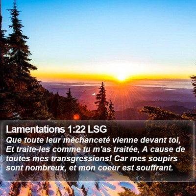 Lamentations 1:22 LSG Bible Verse Image