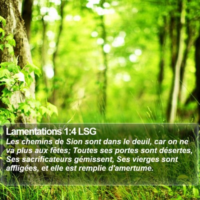 Lamentations 1:4 LSG Bible Verse Image