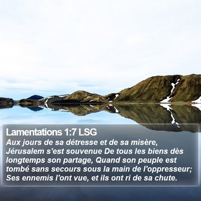 Lamentations 1:7 LSG Bible Verse Image