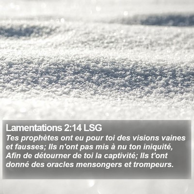Lamentations 2:14 LSG Bible Verse Image