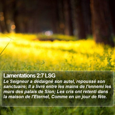 Lamentations 2:7 LSG Bible Verse Image