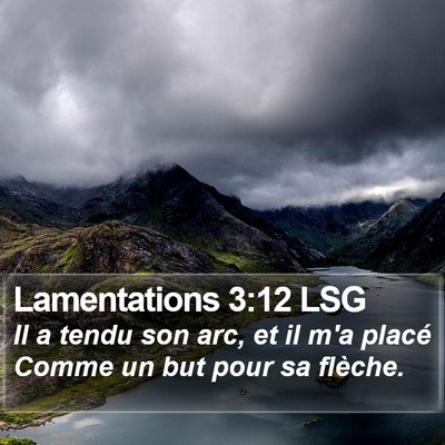 Lamentations 3:12 LSG Bible Verse Image