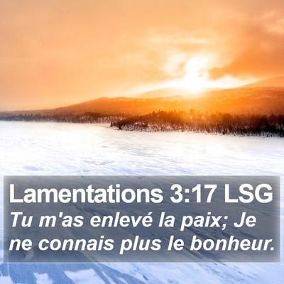 Lamentations 3:17 LSG Bible Verse Image