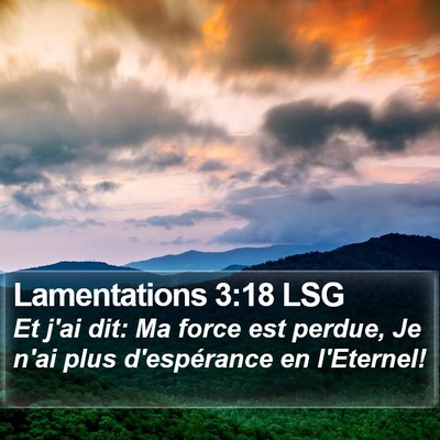 Lamentations 3:18 LSG Bible Verse Image