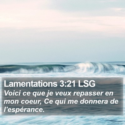 Lamentations 3:21 LSG Bible Verse Image