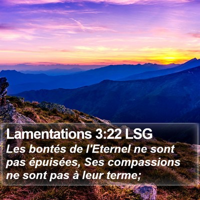 Lamentations 3:22 LSG Bible Verse Image