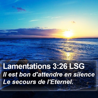 Lamentations 3:26 LSG Bible Verse Image