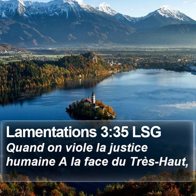 Lamentations 3:35 LSG Bible Verse Image