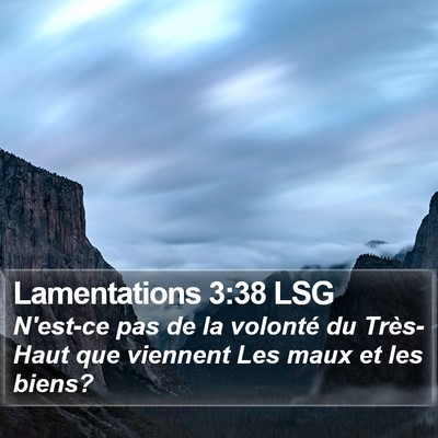 Lamentations 3:38 LSG Bible Verse Image