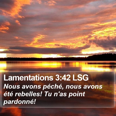 Lamentations 3:42 LSG Bible Verse Image