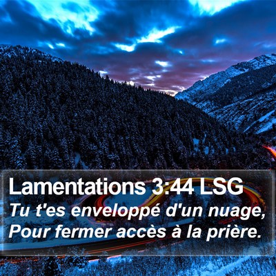 Lamentations 3:44 LSG Bible Verse Image