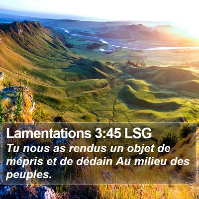 Lamentations 3:45 LSG Bible Verse Image
