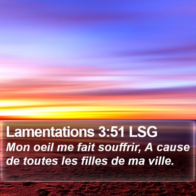Lamentations 3:51 LSG Bible Verse Image