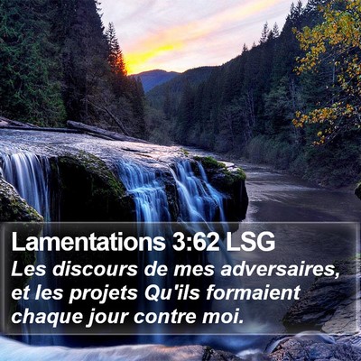 Lamentations 3:62 LSG Bible Verse Image
