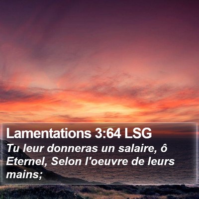 Lamentations 3:64 LSG Bible Verse Image