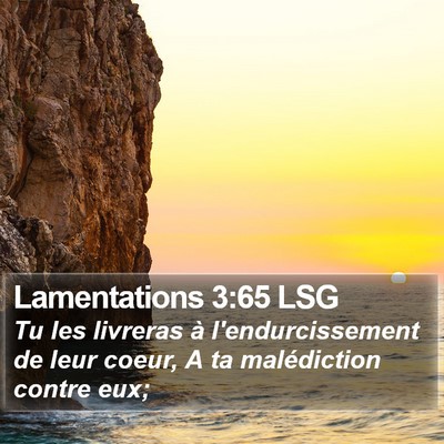 Lamentations 3:65 LSG Bible Verse Image