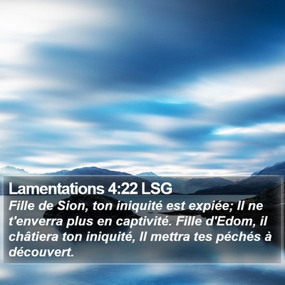 Lamentations 4:22 LSG Bible Verse Image