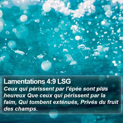 Lamentations 4:9 LSG Bible Verse Image