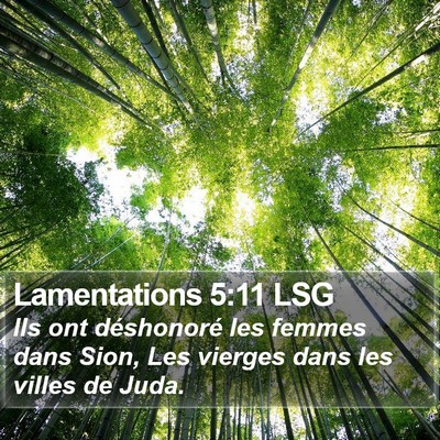 Lamentations 5:11 LSG Bible Verse Image